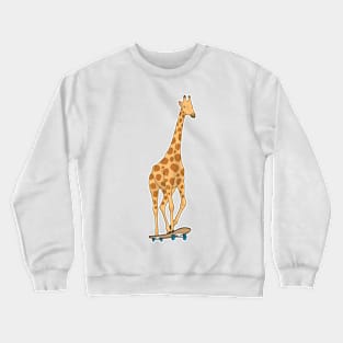 Giraffe Skater Skateboard Crewneck Sweatshirt